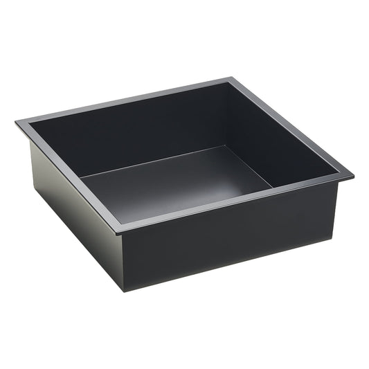 KFFKFF Shower Caddy, 13 x 13 x 4 inch In-Wall Storage, Robust Stainless Steel Contemporary Soap & Shampoo Holder, Water-Resistant Seal, Sturdy & Simple to Mount, Black for Restroom