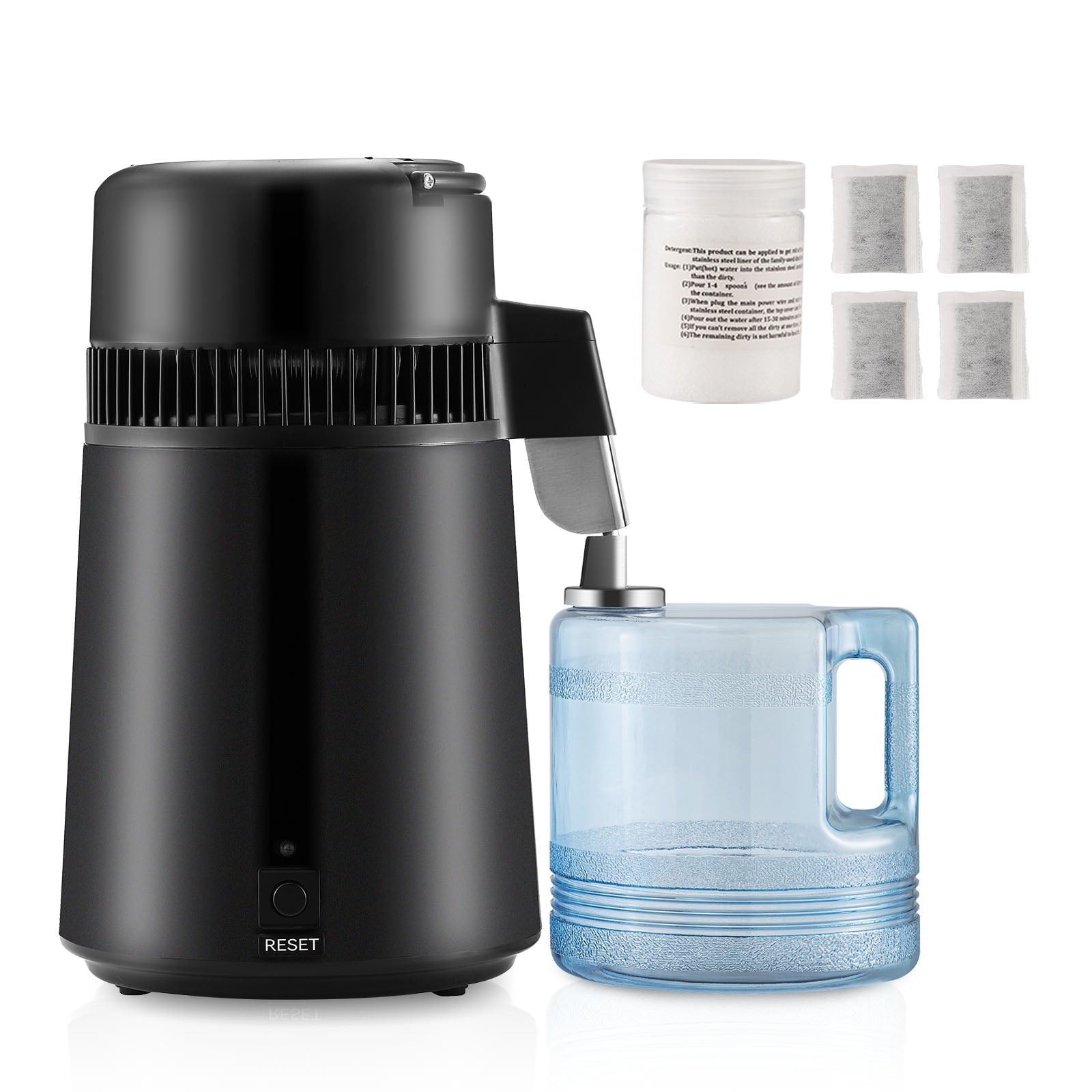 KFFKFF Water Distiller,Stainless Steel PBT, Black