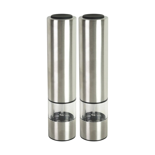 Kamenstein Battery Operated Stainless Steel Salt and Pepper Grinder Set of Two