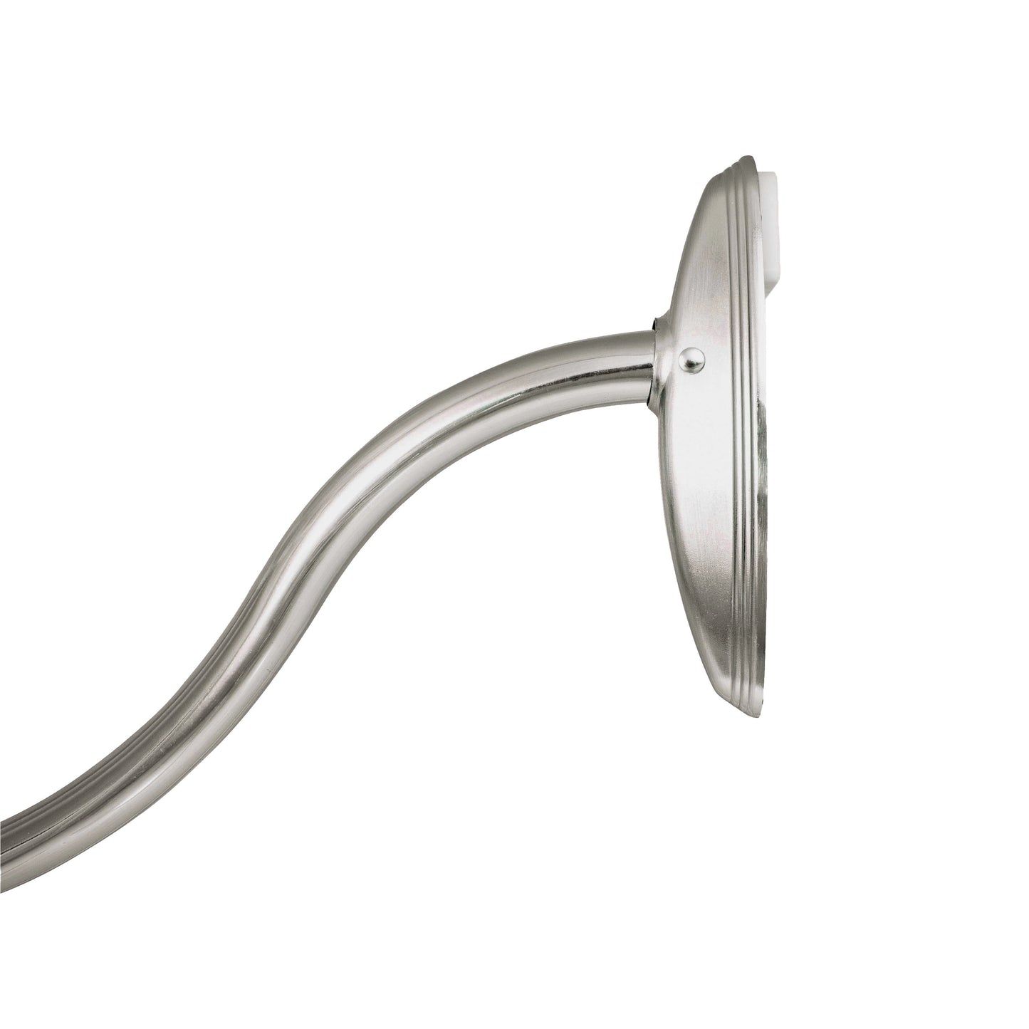 KenneyÂ® Twist & Fitâ„¢ No Tools Curved Rust-Resistant Painted Steel Tension Shower Curtain Rod, 57-72", Brushed Nickel