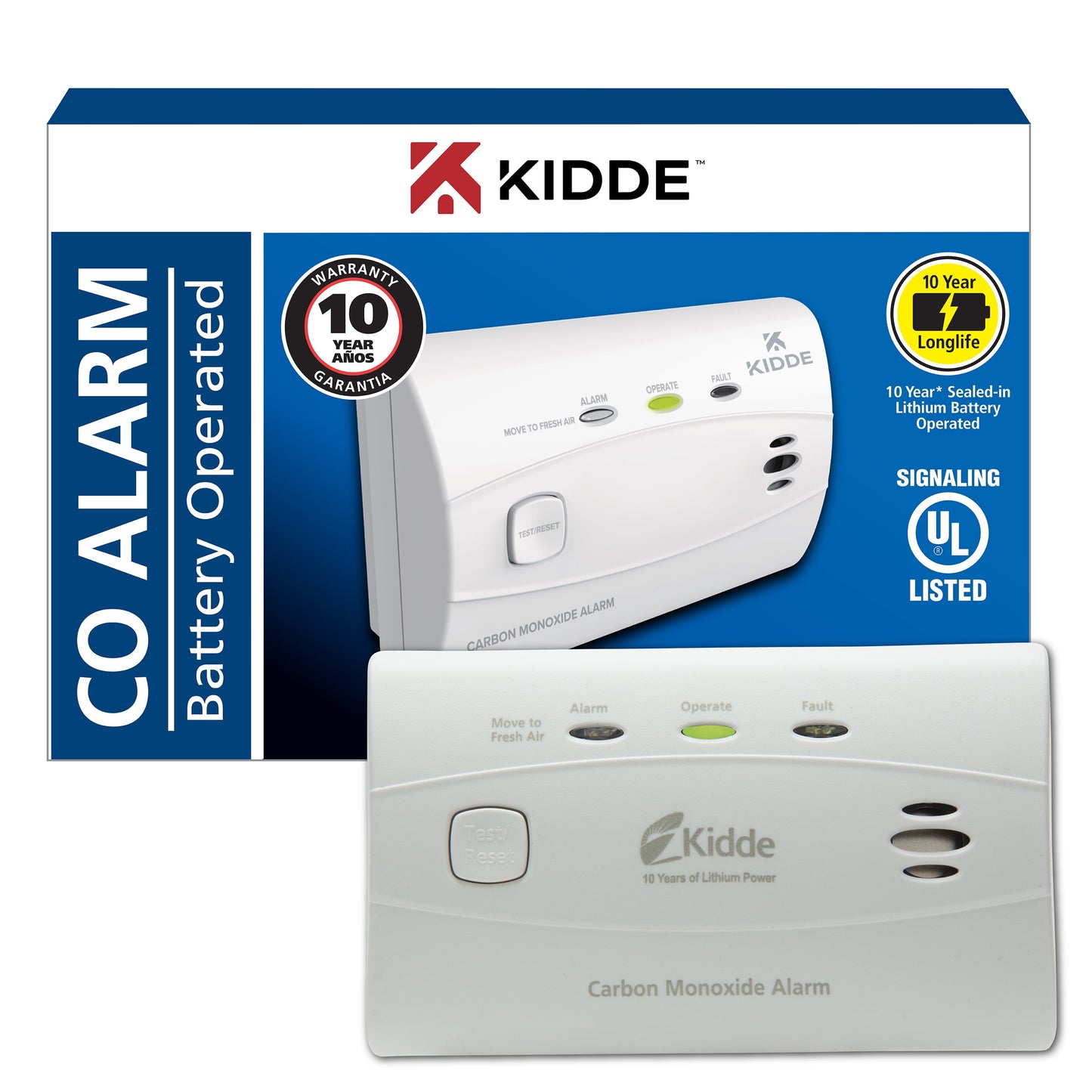 Kidde Detector ElectroquÃ­mico de MonÃ³xido de Carbono a BaterÃ­a