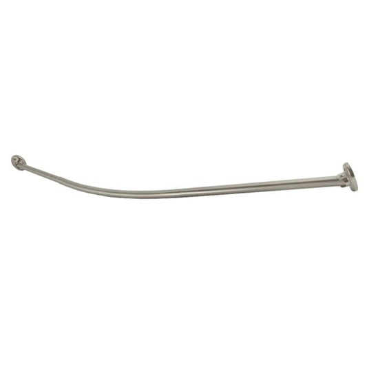 Kingston Brass CC7218 72 in. Edenscape Stainless Steel Single Curved Shower Curtain Rod, Brushed Nickel