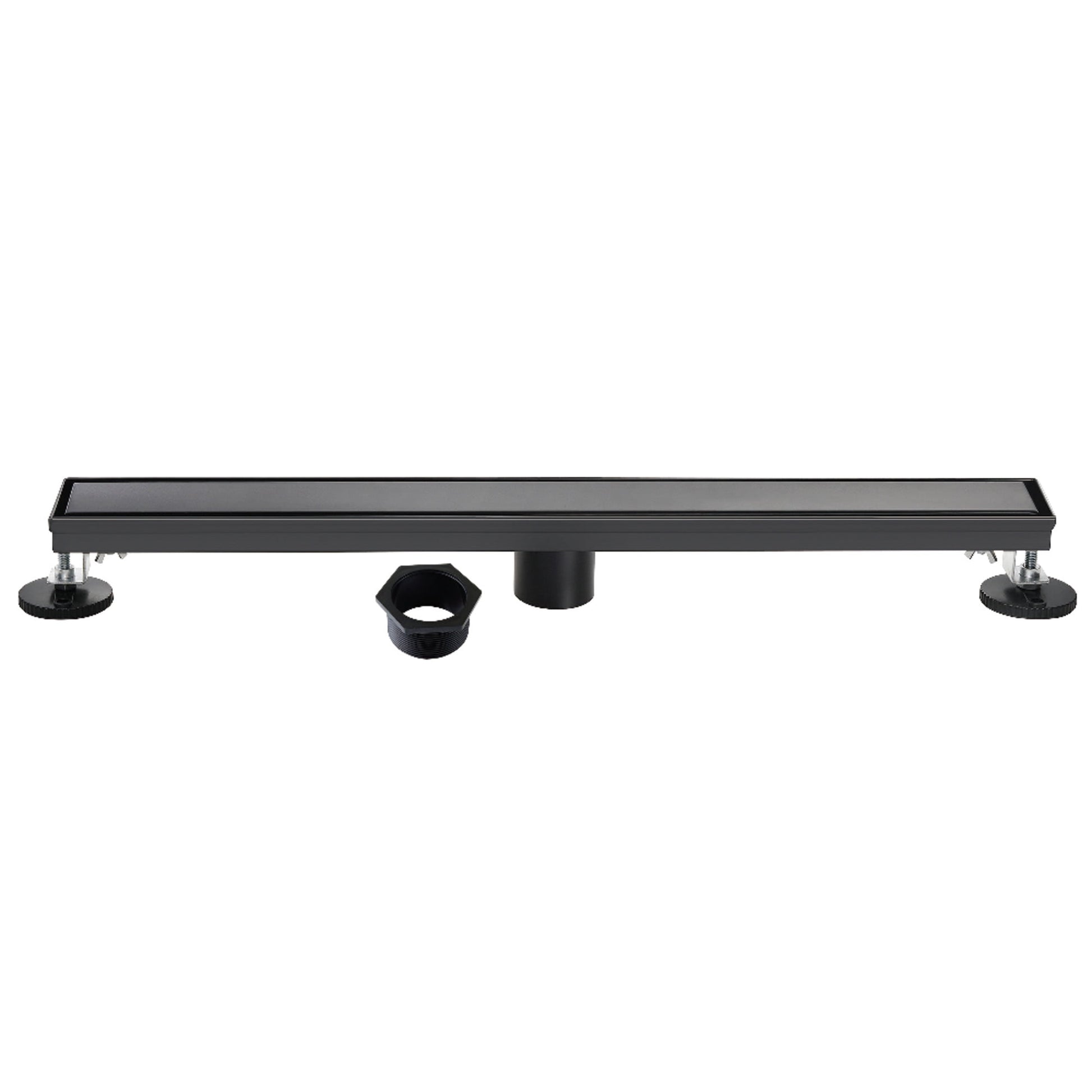 Kingston Brass BSF3220 Watercourse 32-Inch Stainless Steel Linear Shower Drain with Reversible Tile Insert and Flat Grate in Matte Black