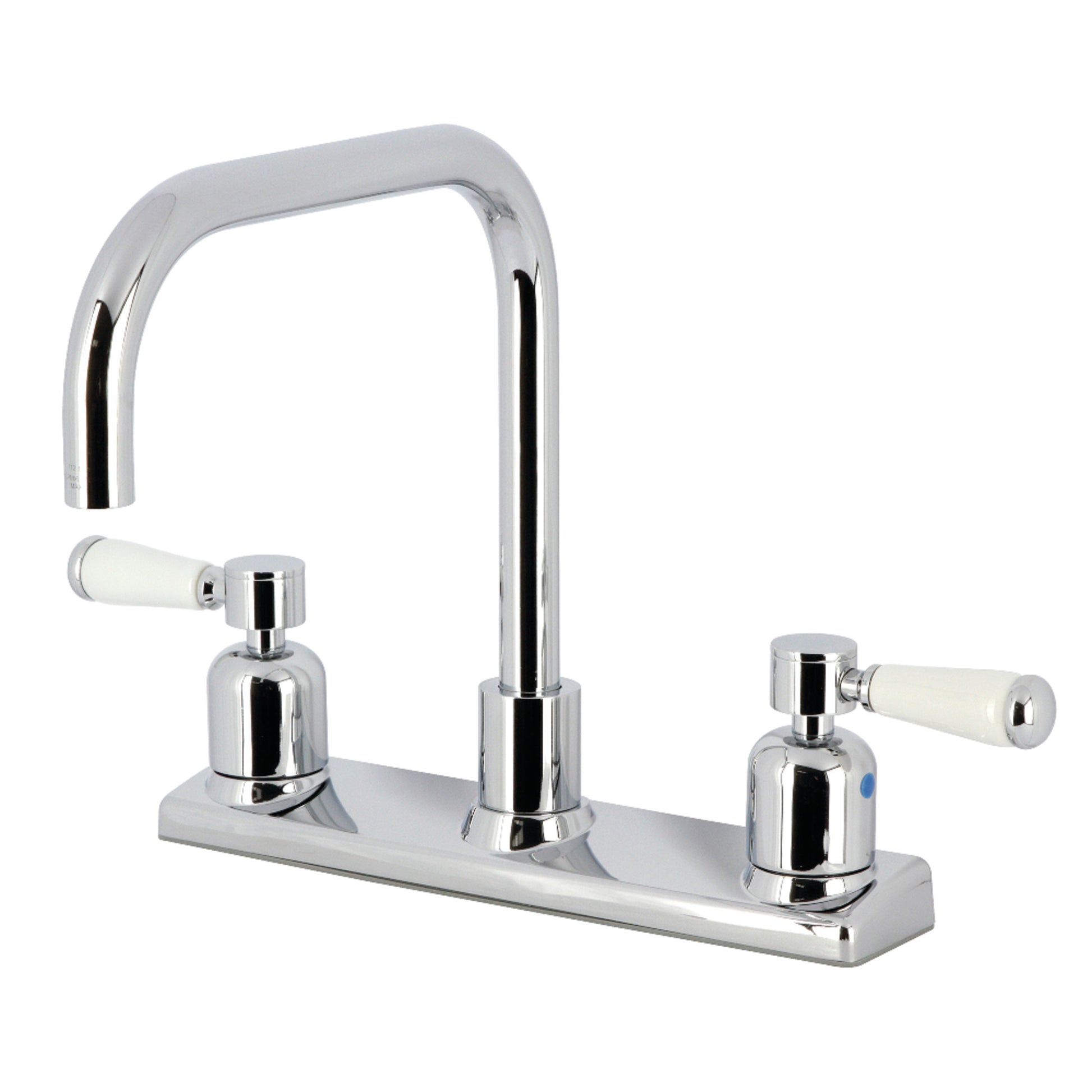 Kingston FB2141DPL Paris Two-Handle 2-Hole 8" Centerset Kitchen Faucet in Polished Chrome