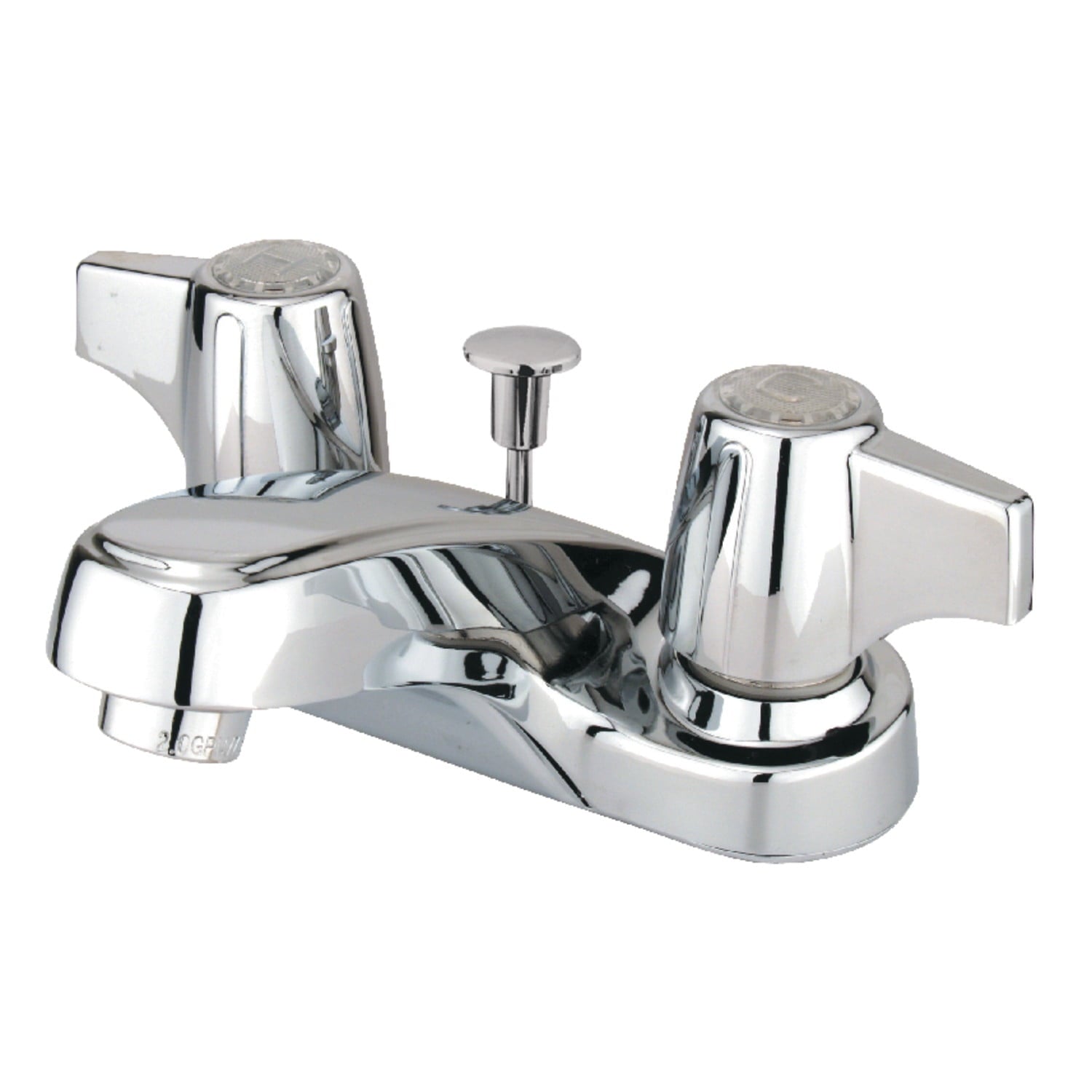 Kingston Brass GKB160 Water Saving Americana Centerset Lavatory Faucet with Canopy Handle and ABS Pop-Up, Chrome