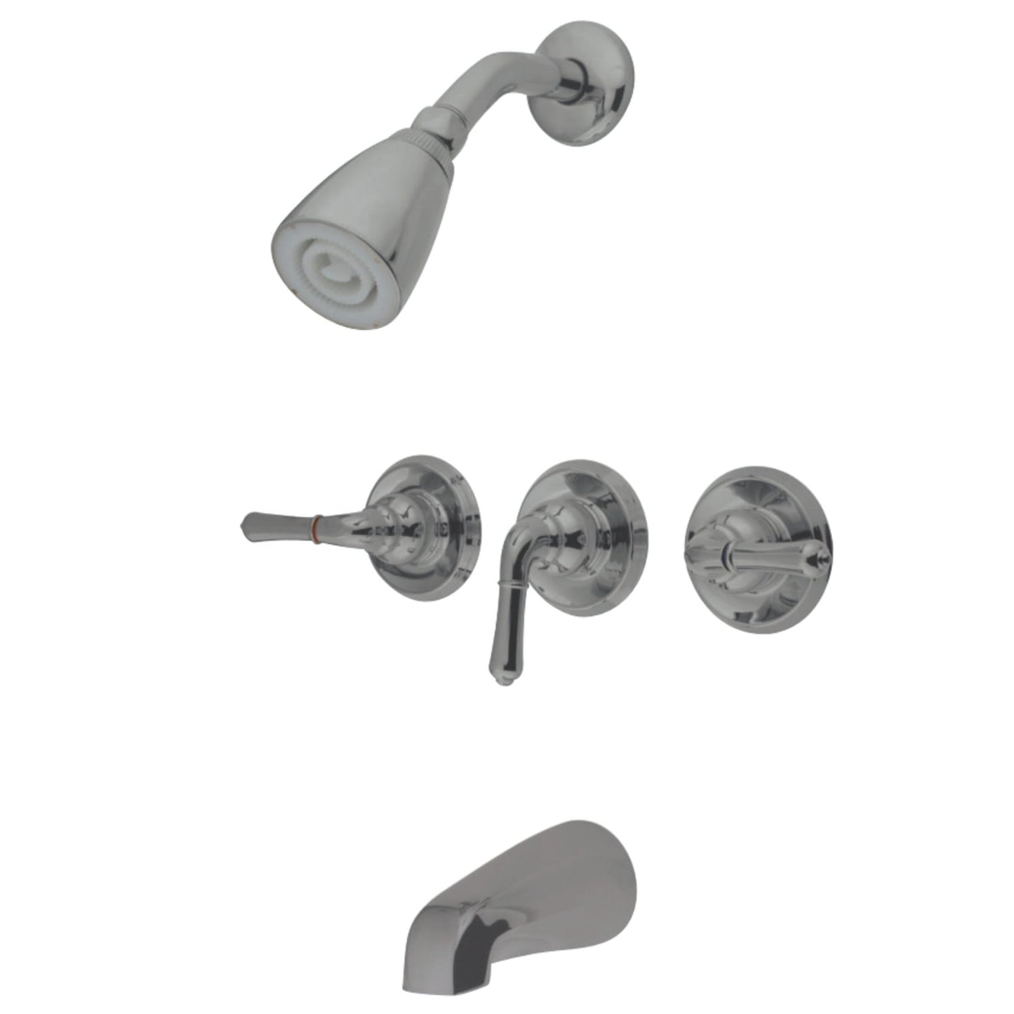 Kingston Brass KB235 Magellan Grifo de BaÃ±era y Ducha de Tres Manijas, Bronce Aceitado