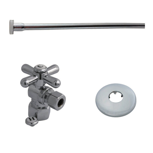 Kingston Brass KTK101P Trimscape Toilet Supply Kit, 1/2" IPS x 3/8" O.D. Comp, Polished Chrome