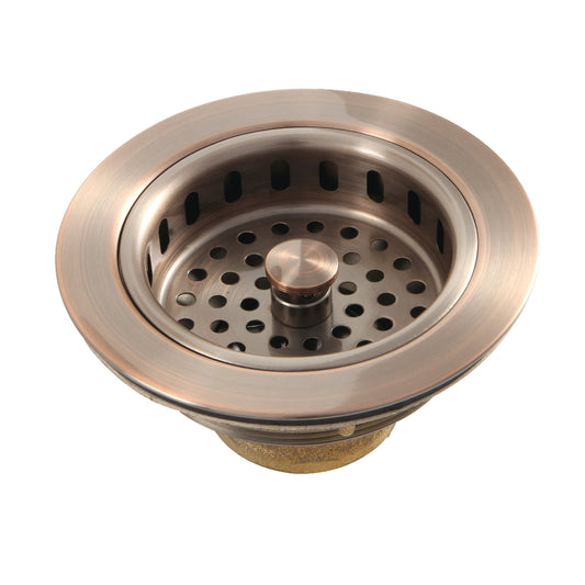Kingston Brass KBS1006AC Brass Basket Strainer in Antique Copper