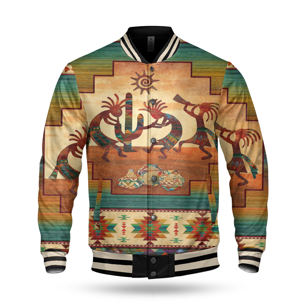 Kokopelli Myth Native American Baseball Jacket