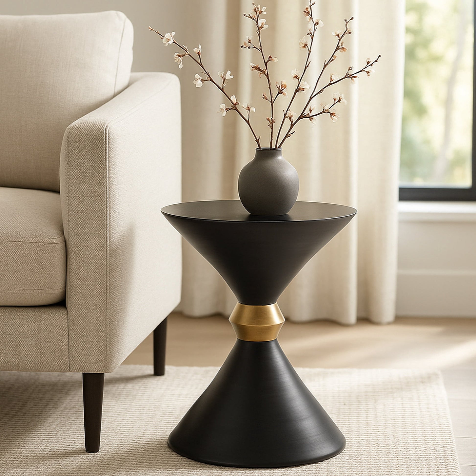 LR Home Maya Contemporary Metal Indoor Novelty End Table
