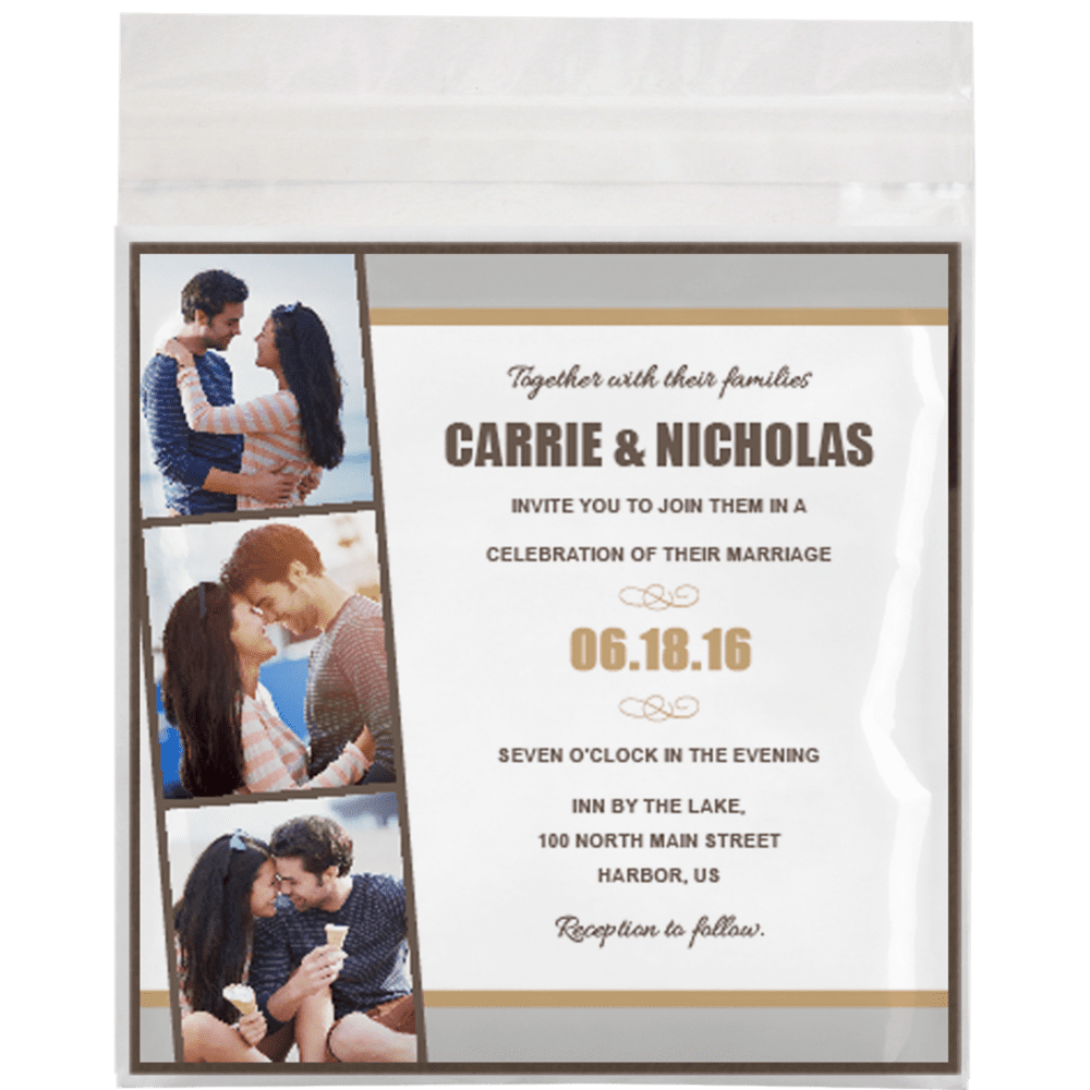 LUXPaper 6 1/4 x 6 1/4 Square Cello Envelope, Clear, 6 7/16 x 6 1/4, 100/Pack