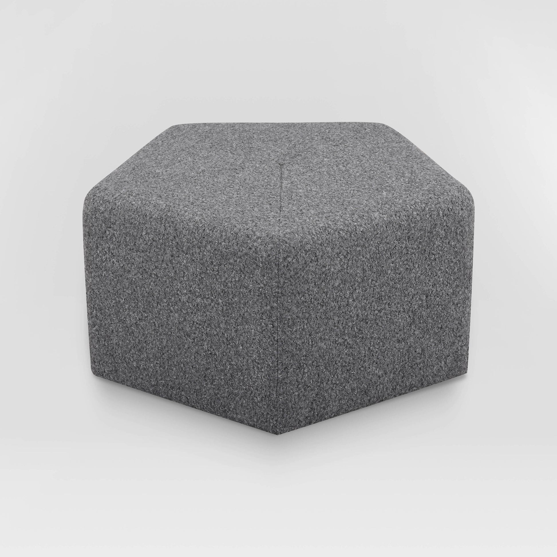 Lifestyle Solutions Gentry Pentagonal Ottoman, Snow White Fabric