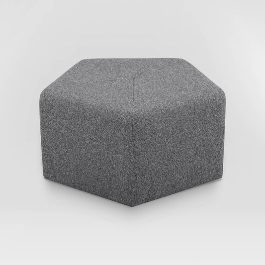 Lifestyle Solutions Gentry Pentagonal Ottoman, Gray Fabric