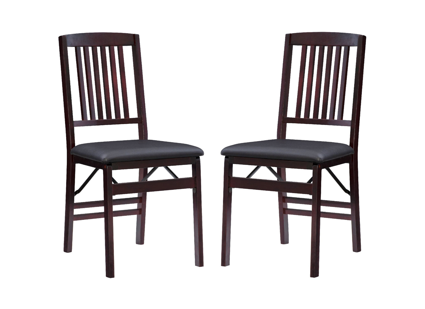 Linon Triena Silla de Comedor con Respaldo Tipo MisiÃ³n de Madera en MarrÃ³n Espresso (Juego de 2)
