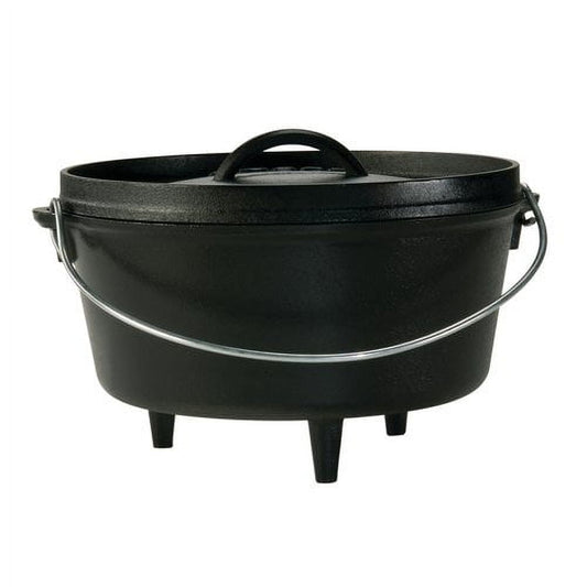 Lodge 10" / 5 Quart Seasoned Cast Iron Camp Dutch Oven