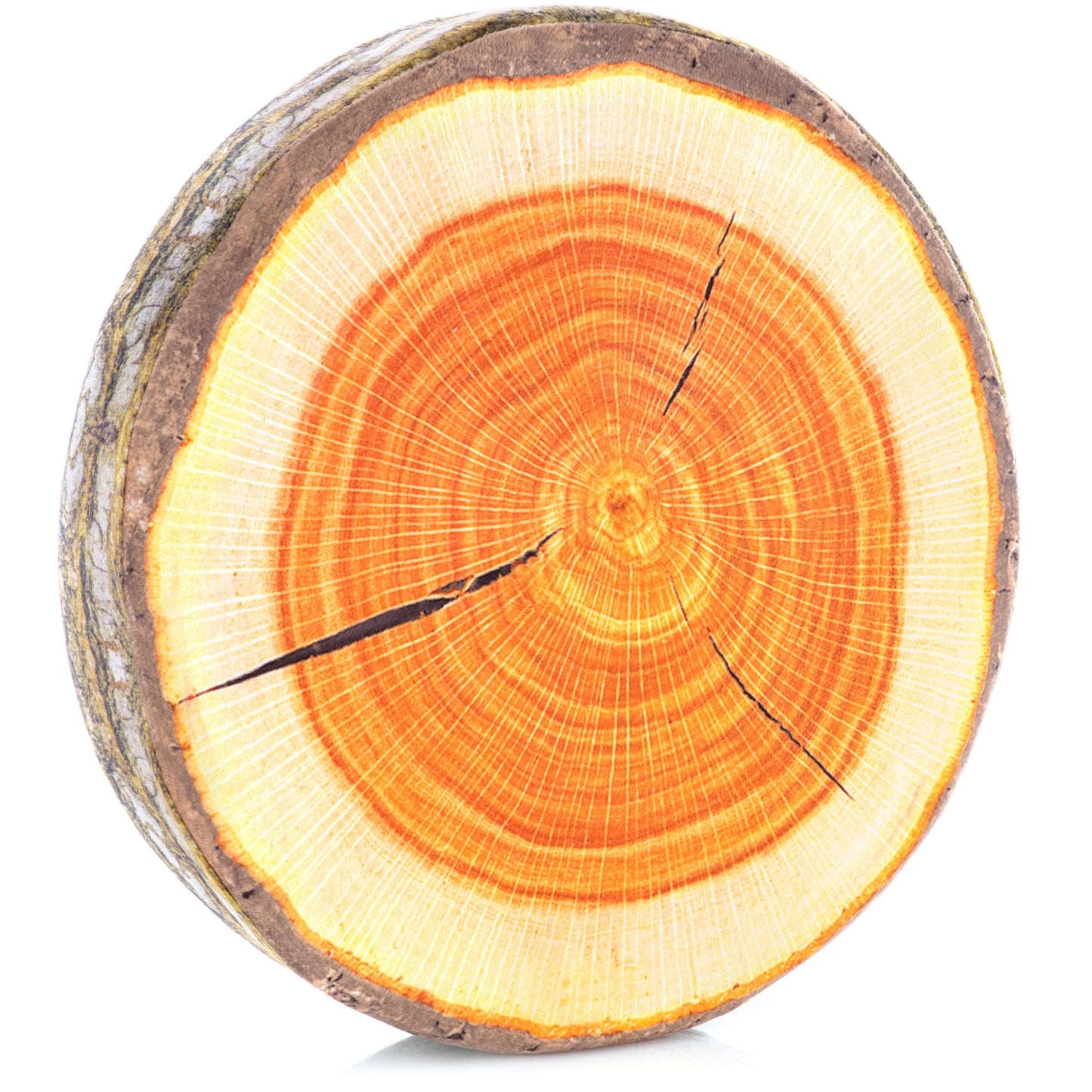 Log Slice Oak Wood Seat Cushion, Soft Seat Memory Foam, 15"L x 15"W x 2.75"H Cushie Pillow Stump Shaped Pillow - Tailbone Pain Relief Cushion - Coccyx Cushion - Pillow for Sitting