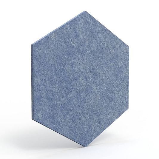Luxor Reclaim Stick-On Decorative Acoustic Panels 11"H x 9.5"W Light Blue PET 6/Pack (RCLMHEX005)