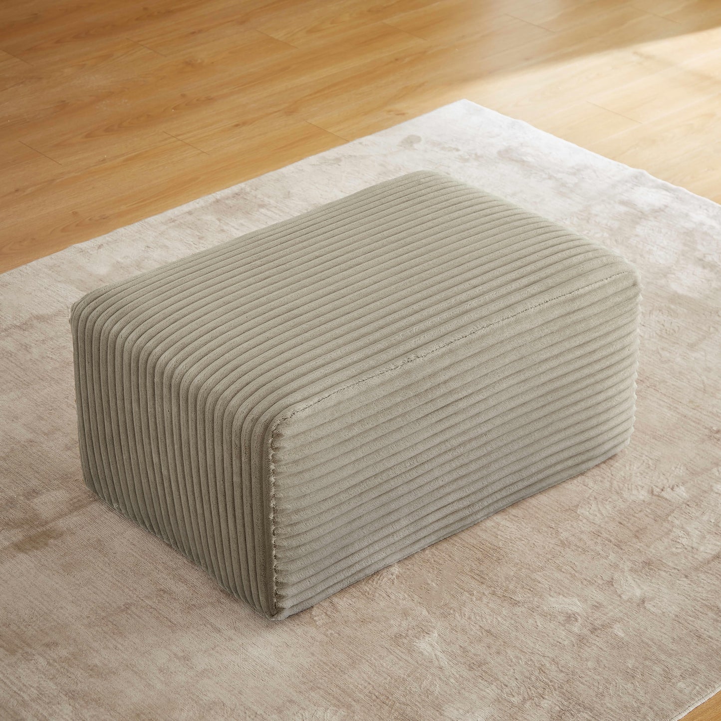 MAYEERTY Boneless Ottoman, 35Ã—24" Footrest for Cloud Sectional Sofa, Living Room & Apartment, Camel