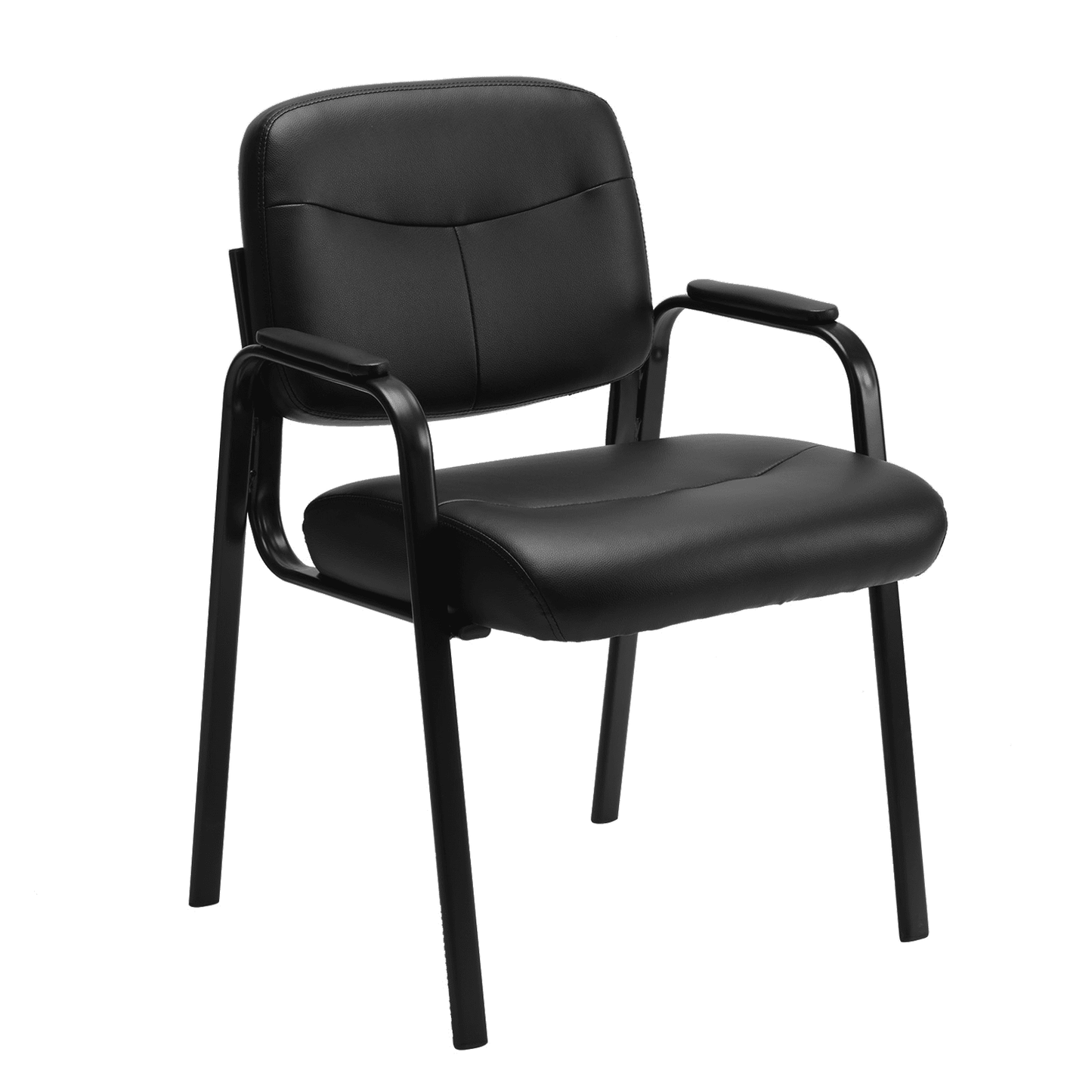 MAYEERTY Padded Arms Leather Conference Chairs, Office Guest Reception Chairs, Durable Meeting Room Seating