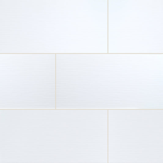 MSI Dymo Wavy White Glossy 12 in. x 24 in. Glazed Ceramic Wall Tile (16 Sq. ft./Case)