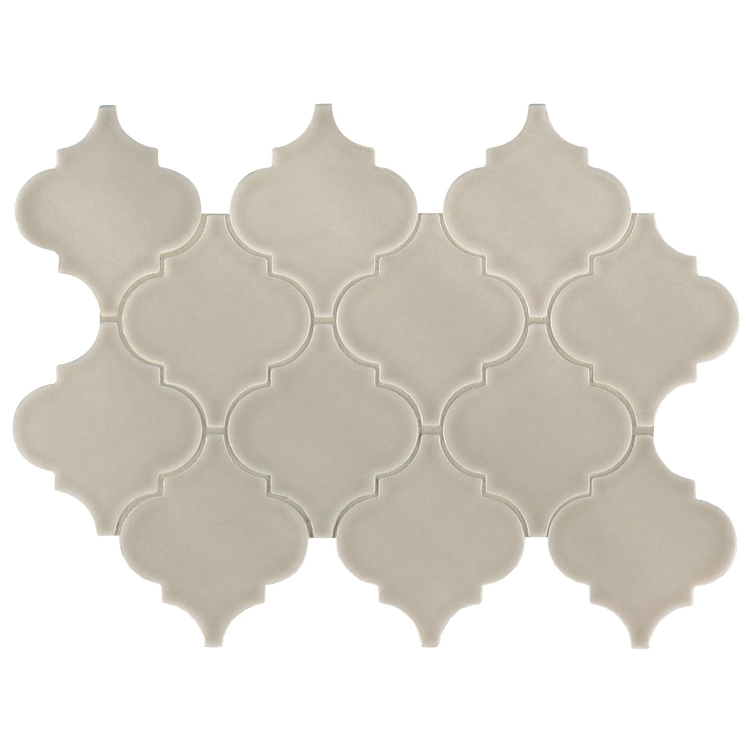 MSI Portico Pearl Arabesque 11 in. x 16 in.  Ceramic Mesh-Mounted Mosaic Tile (11.7 Sq. ft./Case)