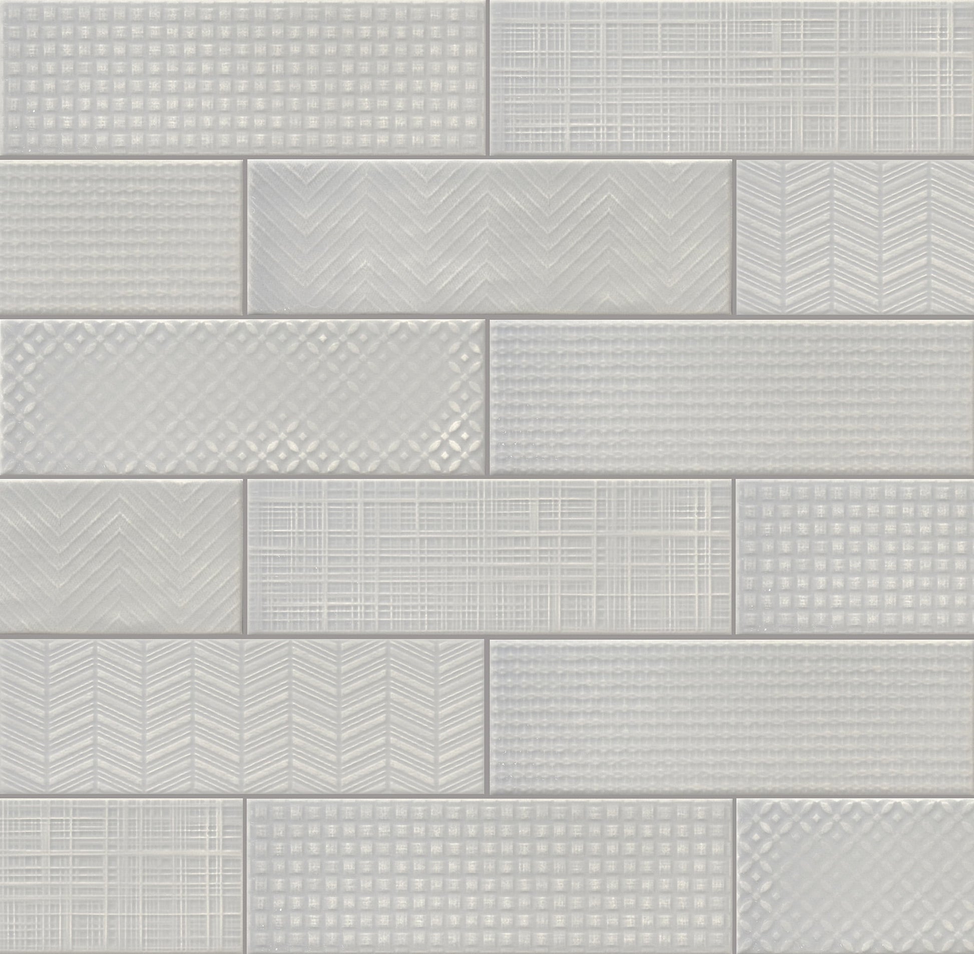 MSI Urbano Dusk 3D Mix Glossy 12 in. x 4 in. Glossy Ceramic Gray Textured Subway Tile (9.9 sq. ft. / case)
