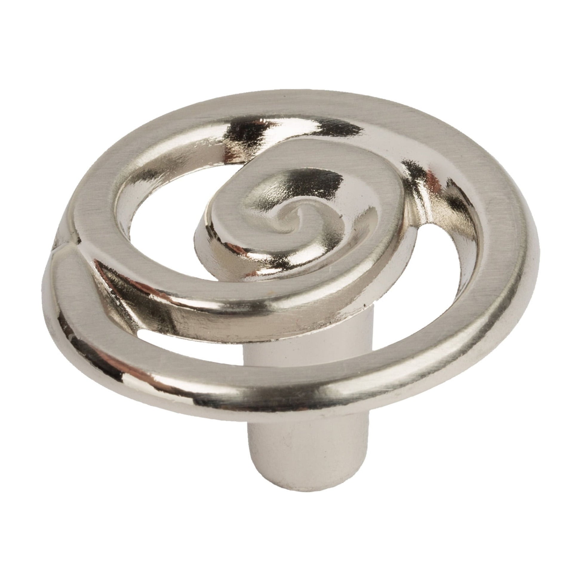 Mainstays Perilla de Gabinete en Espiral de 1-1/3" (34mm), NÃ­quel Satinado, Paquete de 10