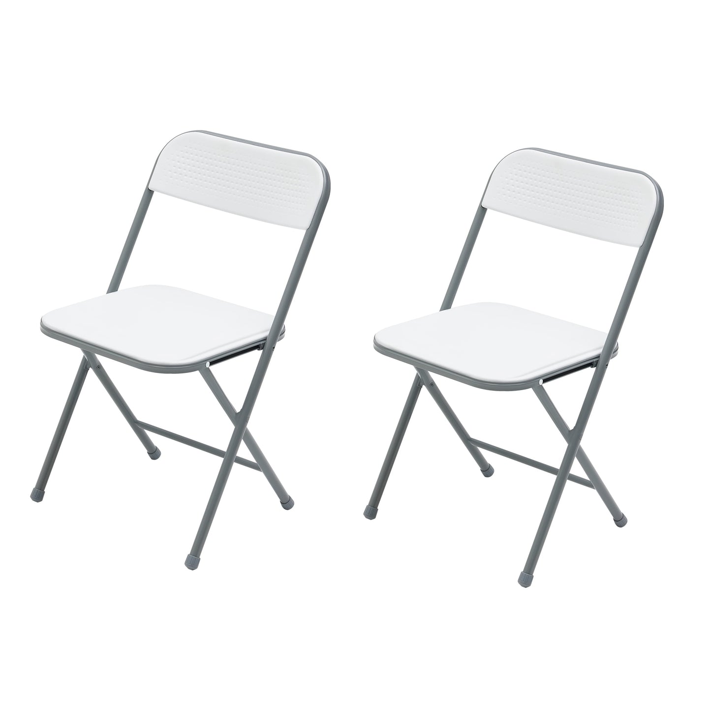 Mainstays Banquet Resin Folding Chair, White (Set of 2)