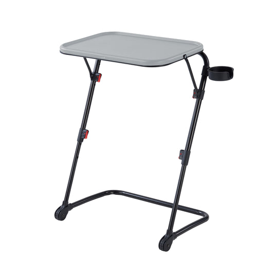 Mainstays Adjustable Folding TV Tray with Cup Holder, Gray