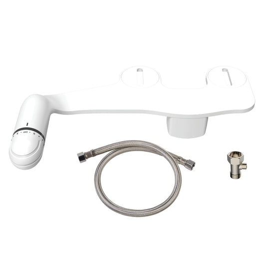 Mainstays  Dual Nozzles Bidet Attachments with Self Cleanig Daisy White, Slim Size