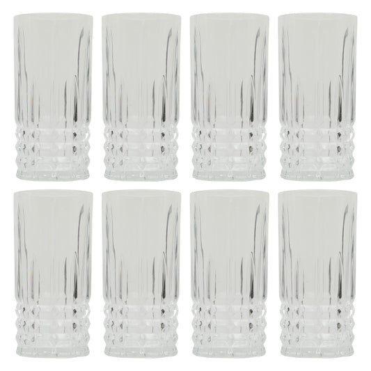 Martha Stewart 12.2oz 8-Piece Glass Tumbler Glassware Set