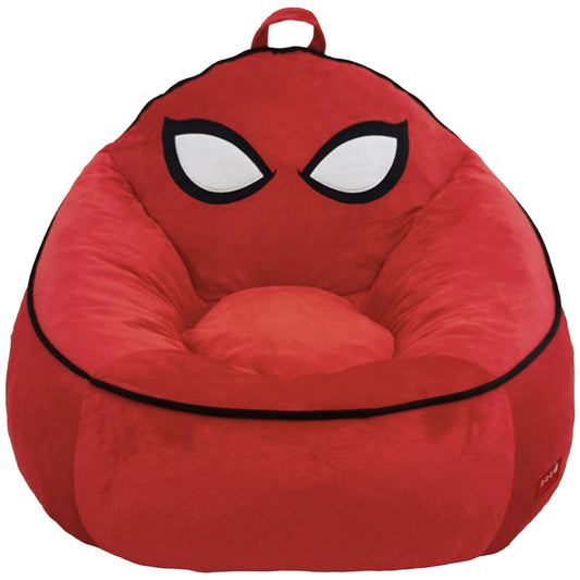 Marvel Spiderman Compressed Foam Bean Bag Chair for Kids, Red