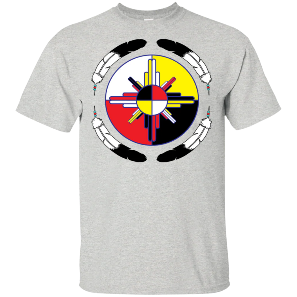 Medicine Wheel Feather Native American T-shirt