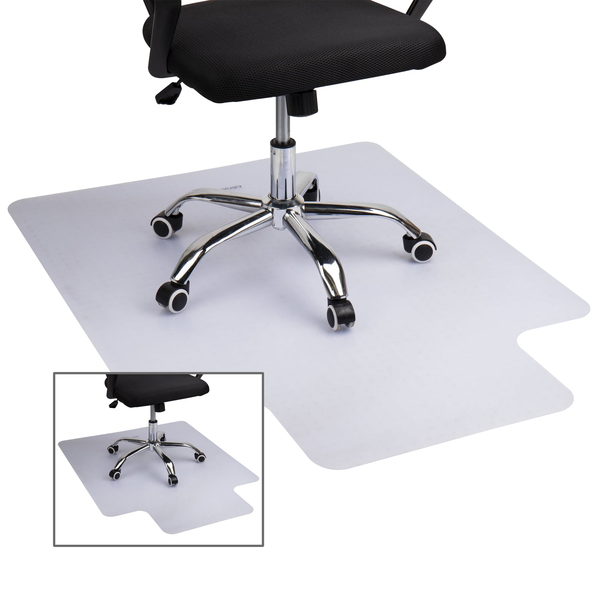 Mind Reader Office Chair Mat, 36" x 48" Inches, Clear