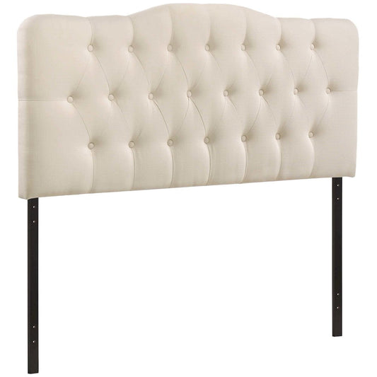 Modway Annabel Full Upholstered Polyester Fabric Headboard in Ivory