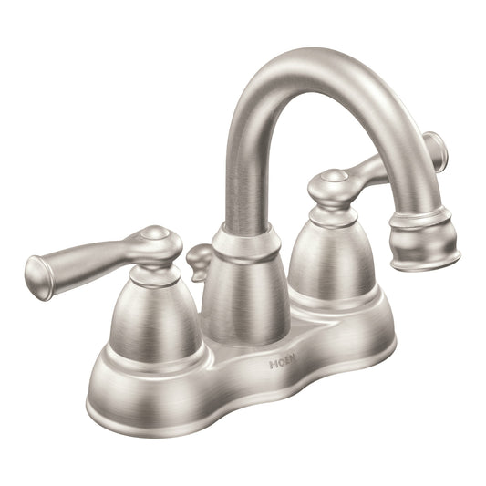 Moen Weylon Two Handle Chrome Centerset Bathroom Sink Faucet, 84790