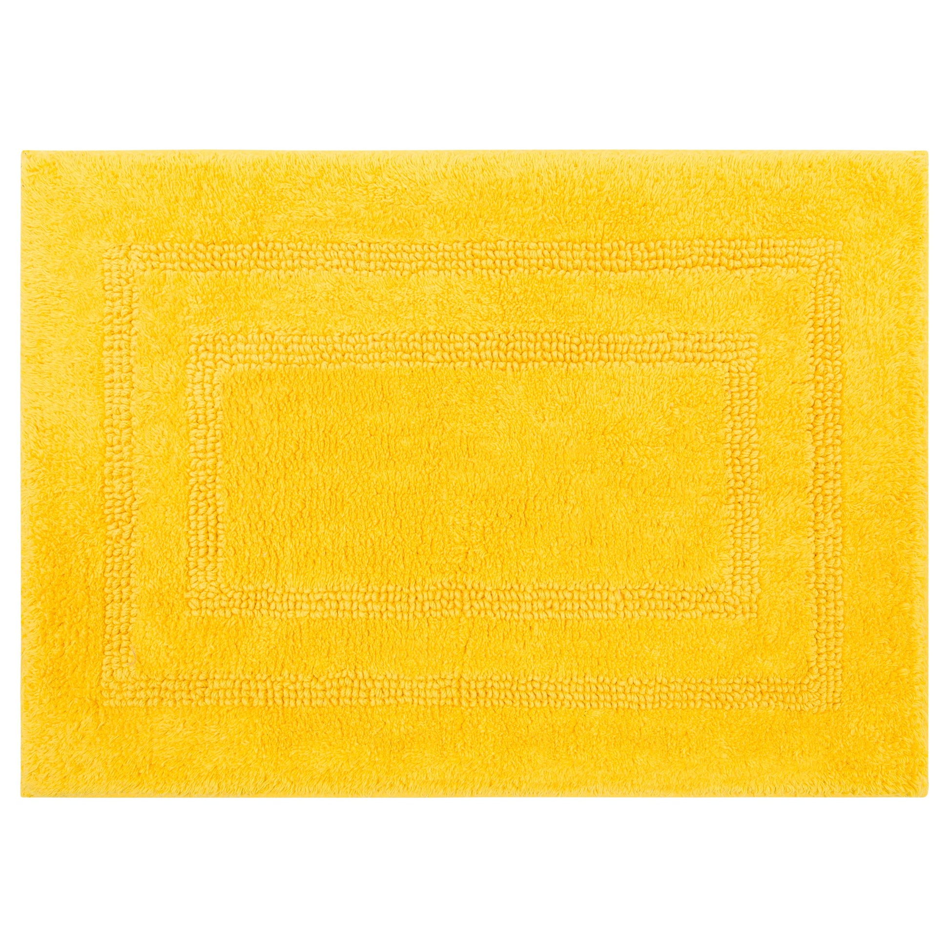Mohawk Cotton Bath Mat Soft Absorbent Quick Dry Machine Washable Bathroom Mat, Yellow, 17" x 24"