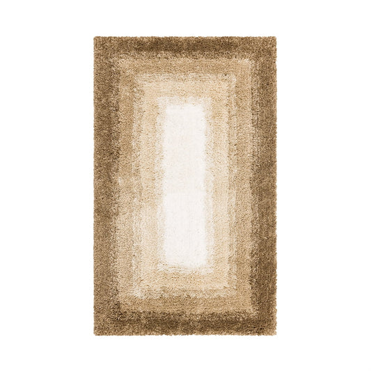 Mohawk Home Ombre Plush Pile Stain/Fade Resistant Non-Slip Machine Washable Bath Mat, Barley, 2' x 5'