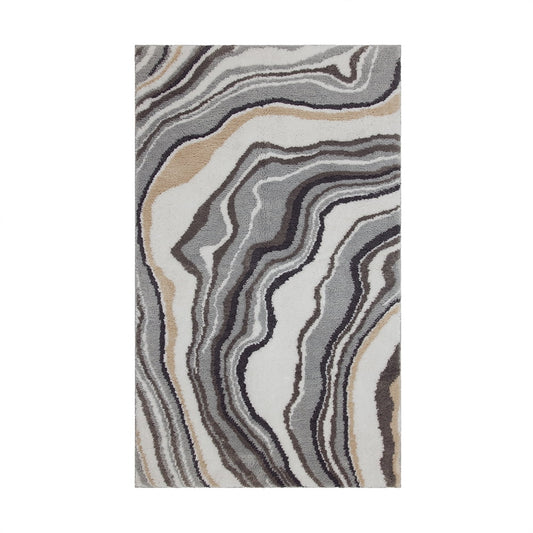 Mohawk Home Serpentine Bath Mat, Dove, 1' 9" x 2' 10"