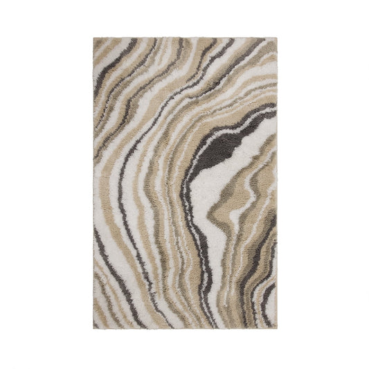 Mohawk Home Serpentine Bath Mat, Taupe, 2' 3" x 3' 9"