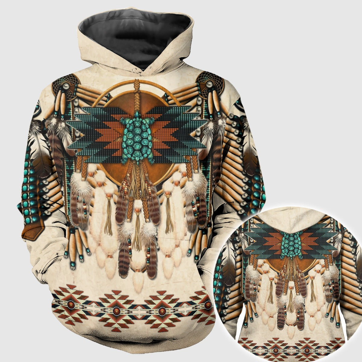 Native American Tribal Turtle Spirit Animal And Dreamcatcher Hoodie