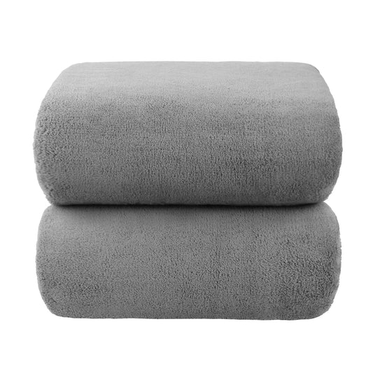 NC 2 Pack Bath Towels 35"x 70",Super Soft and Absorbent,Lint Free,Fade Resistant, Grey
