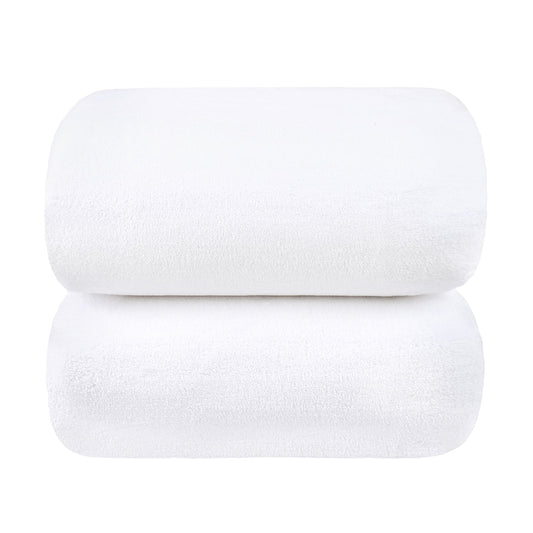NC 2 Pack Bath Towels 40"x 80",Super Soft and Absorbent,Lint Free,Fade Resistant, White