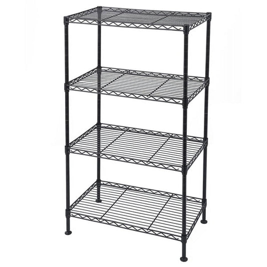 AsterOutdoor NSF Certified Adjustable Wire Shelving Unit - 4-Tier Steel Storage Rack, 38kg Shelf Capacity for Kitchen, Garage, Pantry Organization
