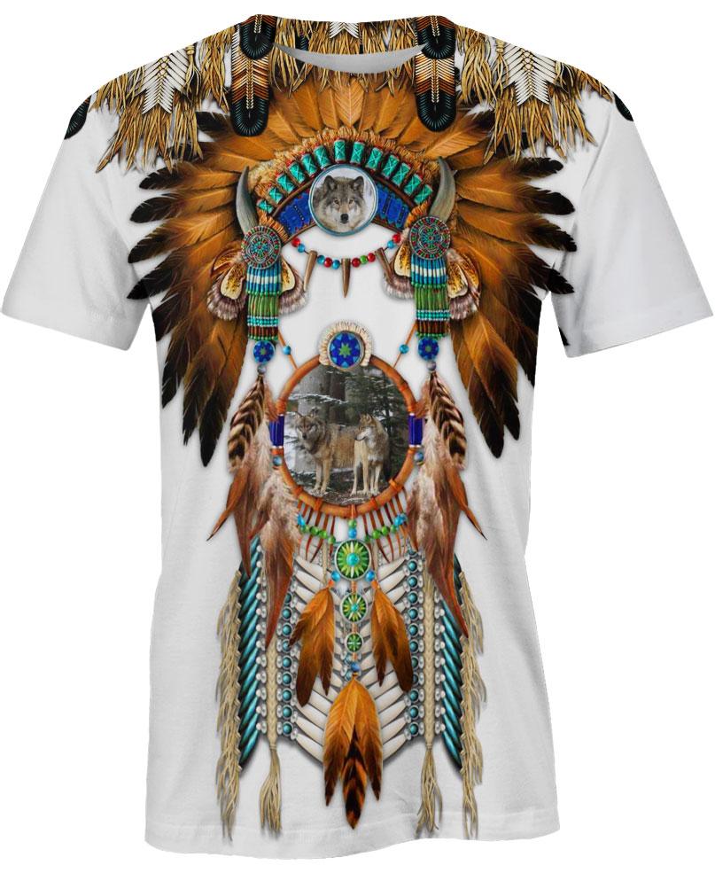Native American Indian 3D T Shirt All Over Print T Shirt 3MOTS-Nt-T-shirt-9400