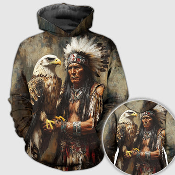 Dream Catcher With Bald Eagle 3D All Over Print Native American Hoodies for Sale