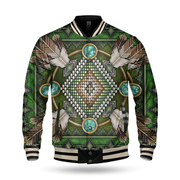 Naumaddic Arts Green Baseball Jacket
