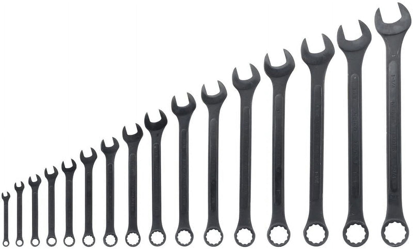 Neiko 03574A Jumbo Combination Wrench Set | 16 Piece | SAE | 1/4â€ to 1-1/4â€ | Raised Panel Construction