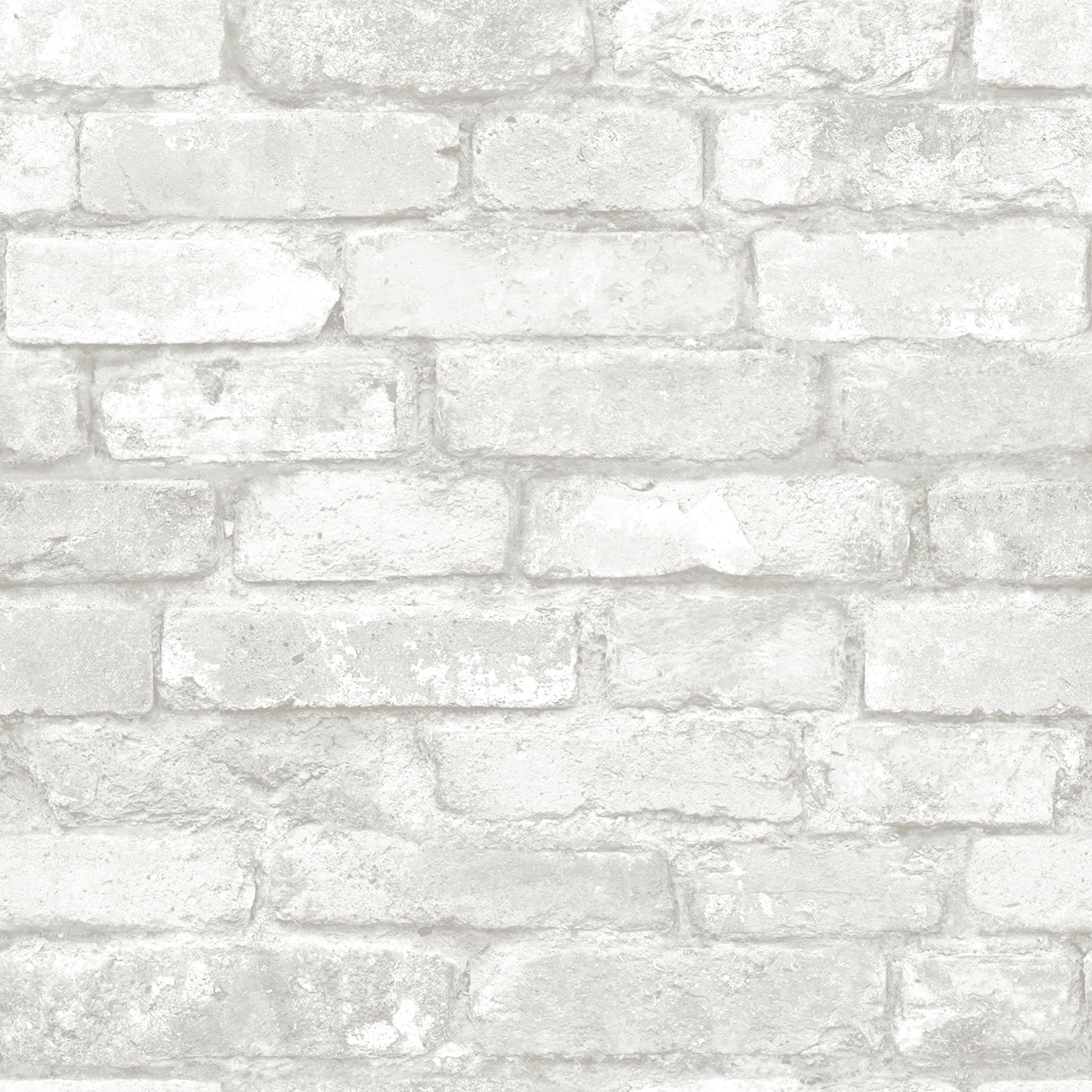 NuWallpaper Grey and White Brick Vinyl Peel And Stick Wallpaper, 216-in by 20.5-in, 30.75 sq. ft.