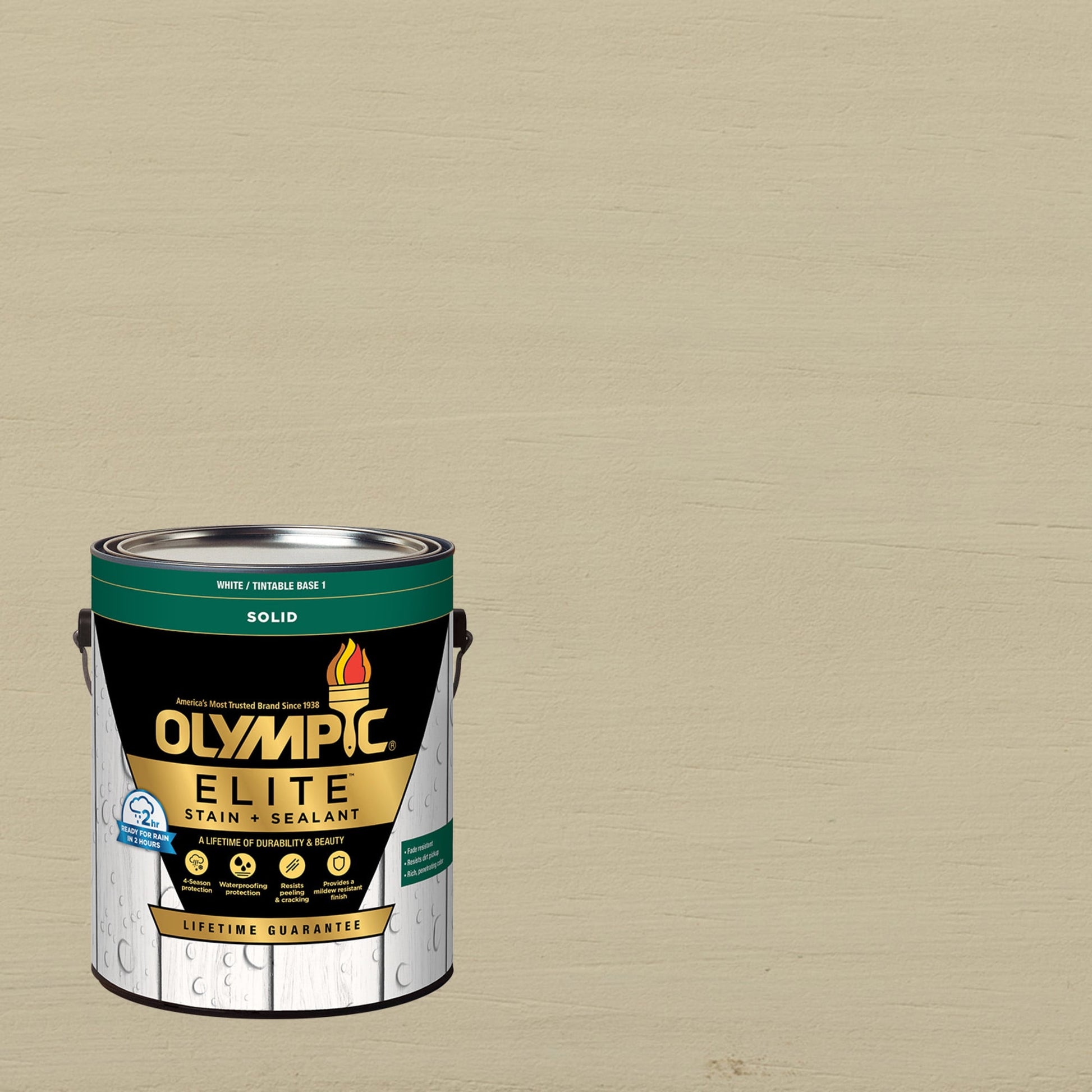 Olympic Elite 1 Gallon SC-1035 Glenn Annie Solid Advanced Exterior Stain and Sealer in One